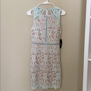 This is a lace dress mini dress